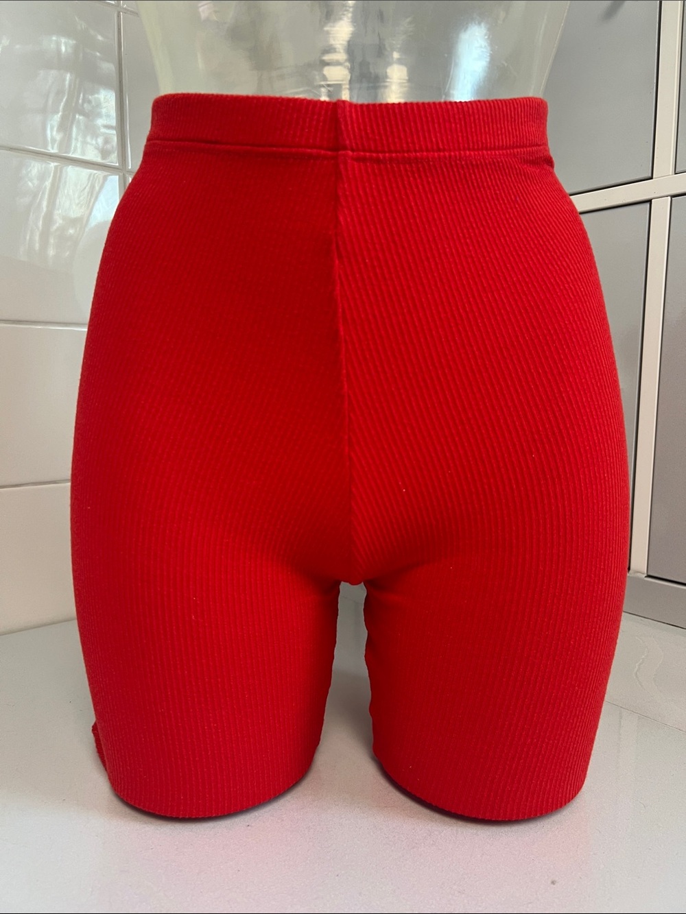 W.O.W. 80s 90s Slim High Waist Bike Short S NWT Work Out Wear
